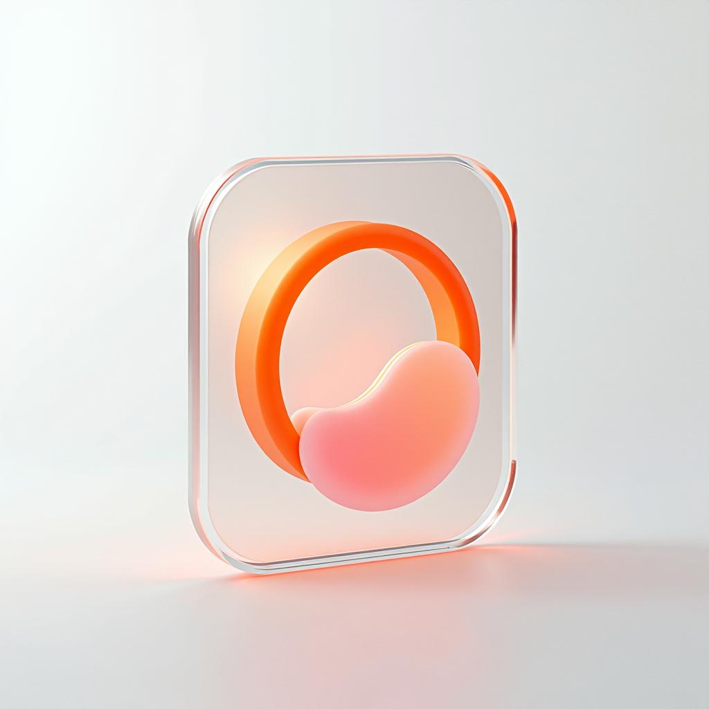  [promotion] icon, peach gradient, white background, frosted glass, transparent sense of science and technology, ultra minimalist appearance, bright color, studio lighting, peach and white background, industrial design, a wealth of details, ultra high definition, dribble, pinterest, ray tracing, isometric view, blender, c4d, oc renderer seed 3062166470 v 6.0 style raw hyperrealistic, full body, detailed clothing, highly detailed, cinematic lighting, stunningly beautiful, intricate, sharp focus, f/1. 8, 85mm, (centered image composition), (professionally color graded), ((bright soft diffused light)), volumetric fog, trending on instagram, trending on tumblr, HDR 4K, 8K