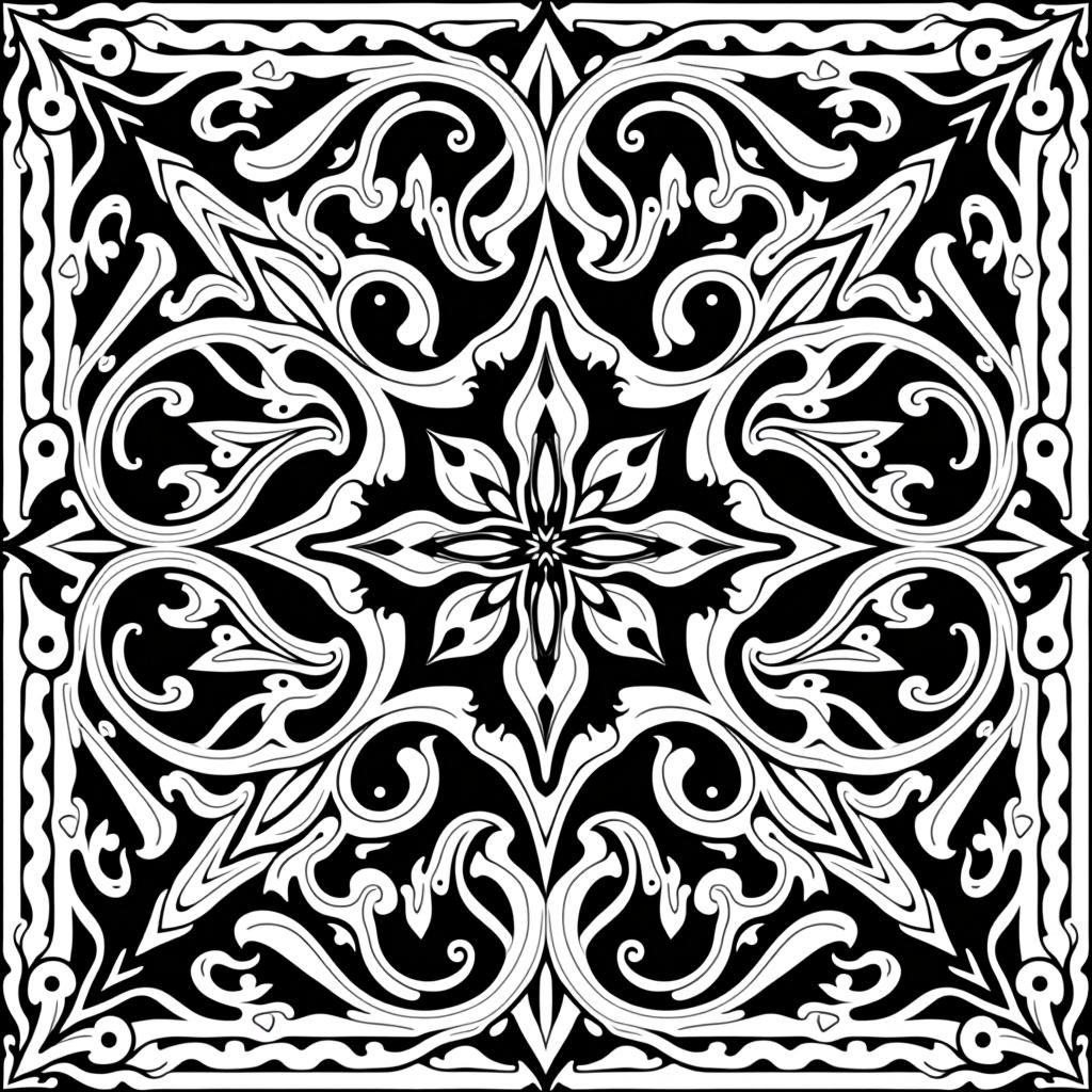  tna tiling, (logo:1.15), black and white, hq, hightly detailed, 4k