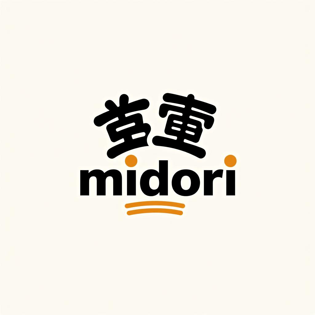  design a logo, 弁当 水彩画 可愛い, with the text 'midori '.