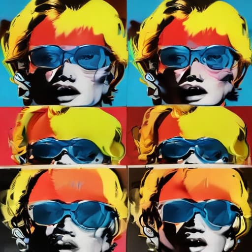 take this original image and create a 4 panel Pop Art Variation in the style of Andy Warhol