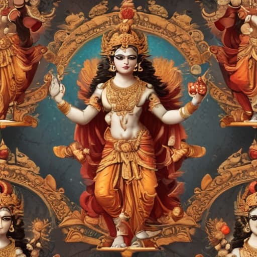 hindu mythology god Indra in Mythological style