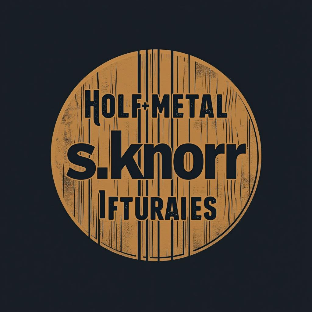  design a logo, holz & metalferarbeiting, with the text 's.knorr'.