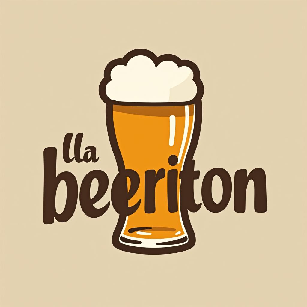  design a logo, bière, with the text 'la beer’iton'.