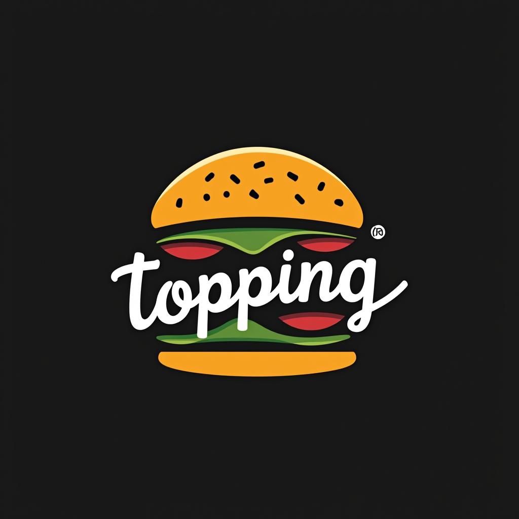  design a logo, combinación de toppings , with the text 'topping '.