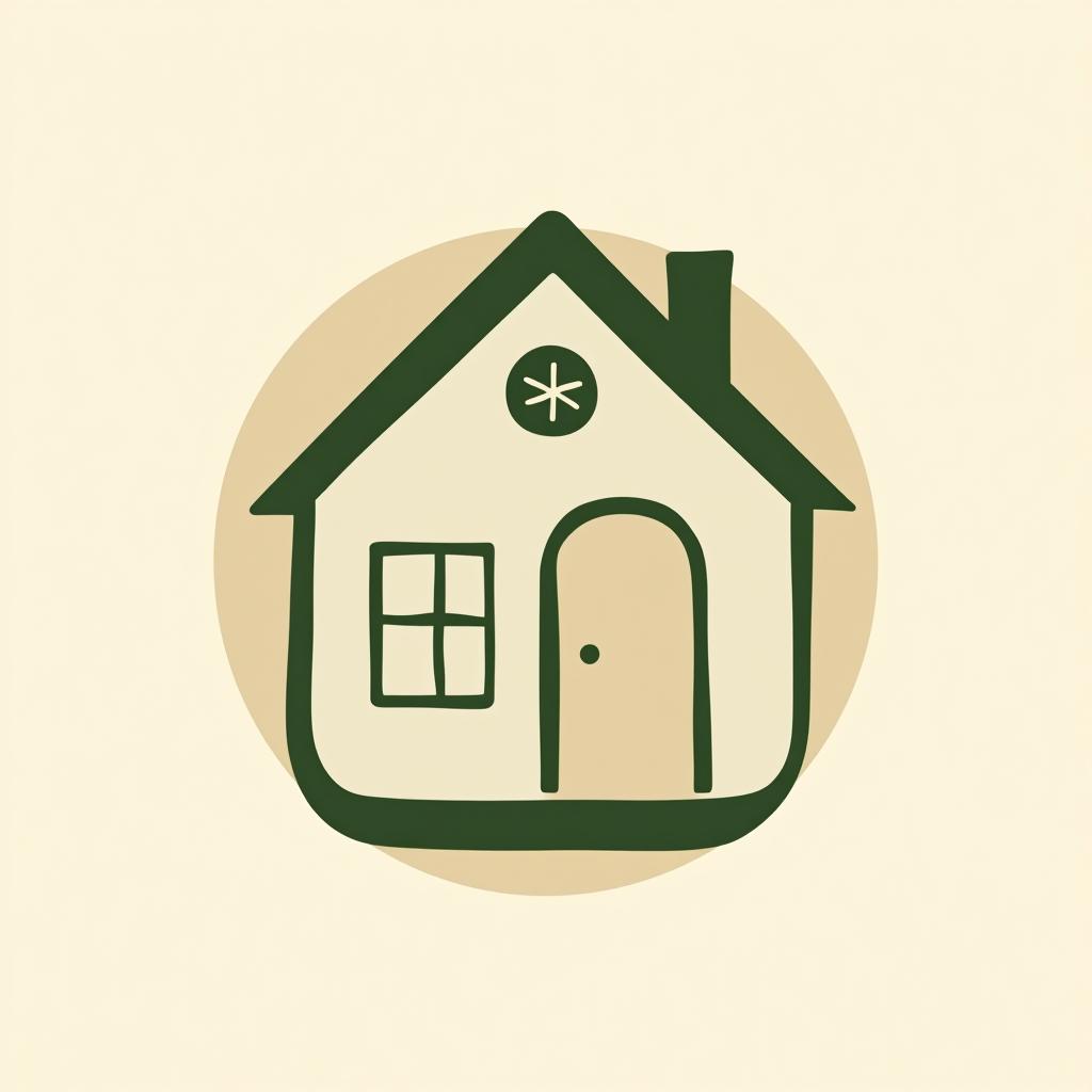  design a logo, logo para una mueblerÍa que se llama casa doritas. colores verde y ocre