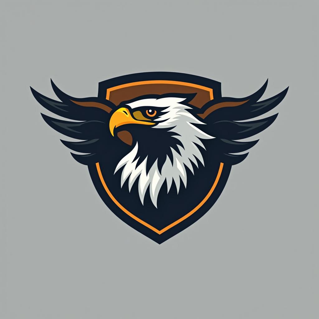  design a logo, create an emblem logo using an eagle’s eye and a shield, emphasizing the company’s focus on vigilance and protection.