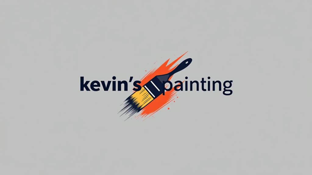  design a logo, in a minimalism style. painting service, with the text 'kevin’s painting '.