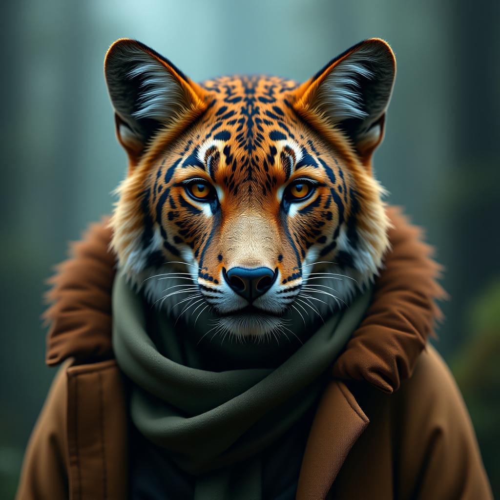  a logo with the theme of wildlife knowledge. hyperrealistic, full body, detailed clothing, highly detailed, cinematic lighting, stunningly beautiful, intricate, sharp focus, f/1. 8, 85mm, (centered image composition), (professionally color graded), ((bright soft diffused light)), volumetric fog, trending on instagram, trending on tumblr, HDR 4K, 8K