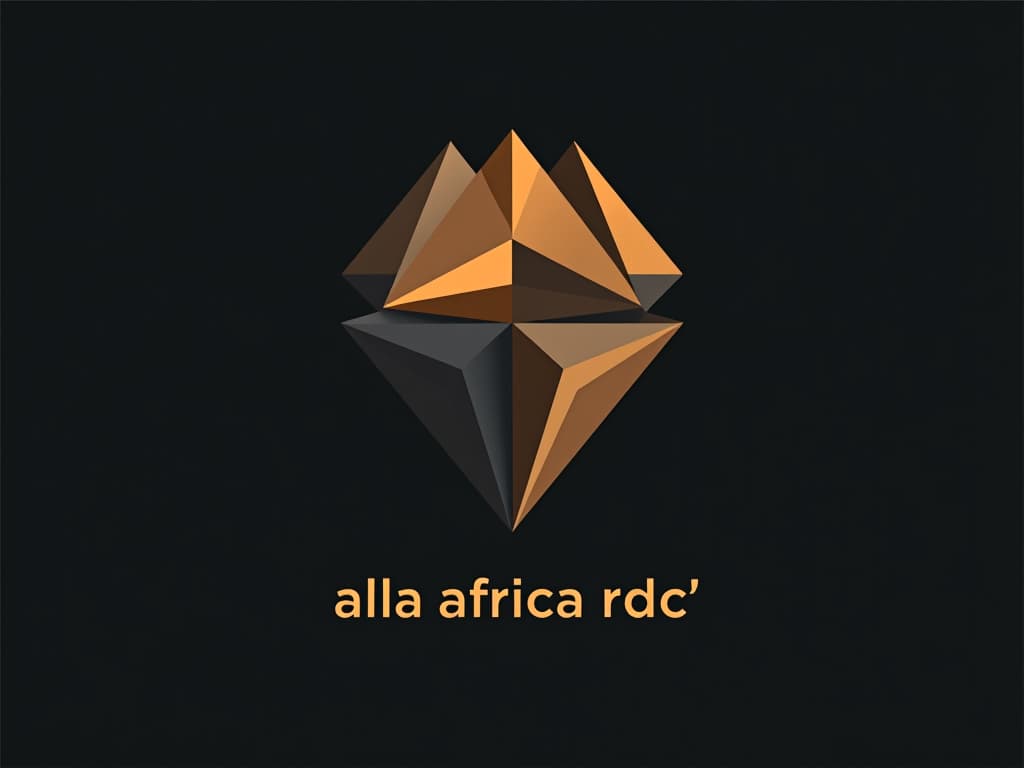  design a logo, in a origami style. génie, excellence, créateur , with the text 'ala africa rdc'.