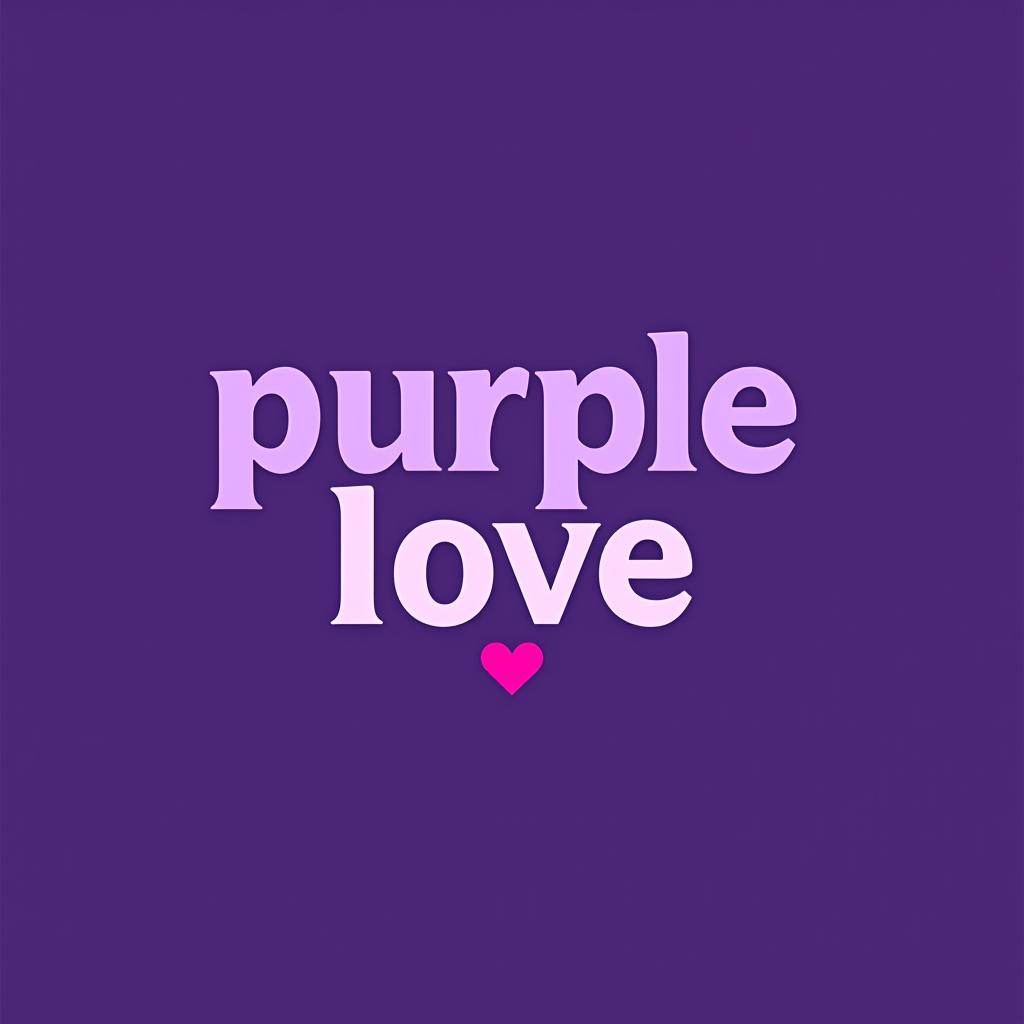  design a logo, bts, with the text 'purple love'.