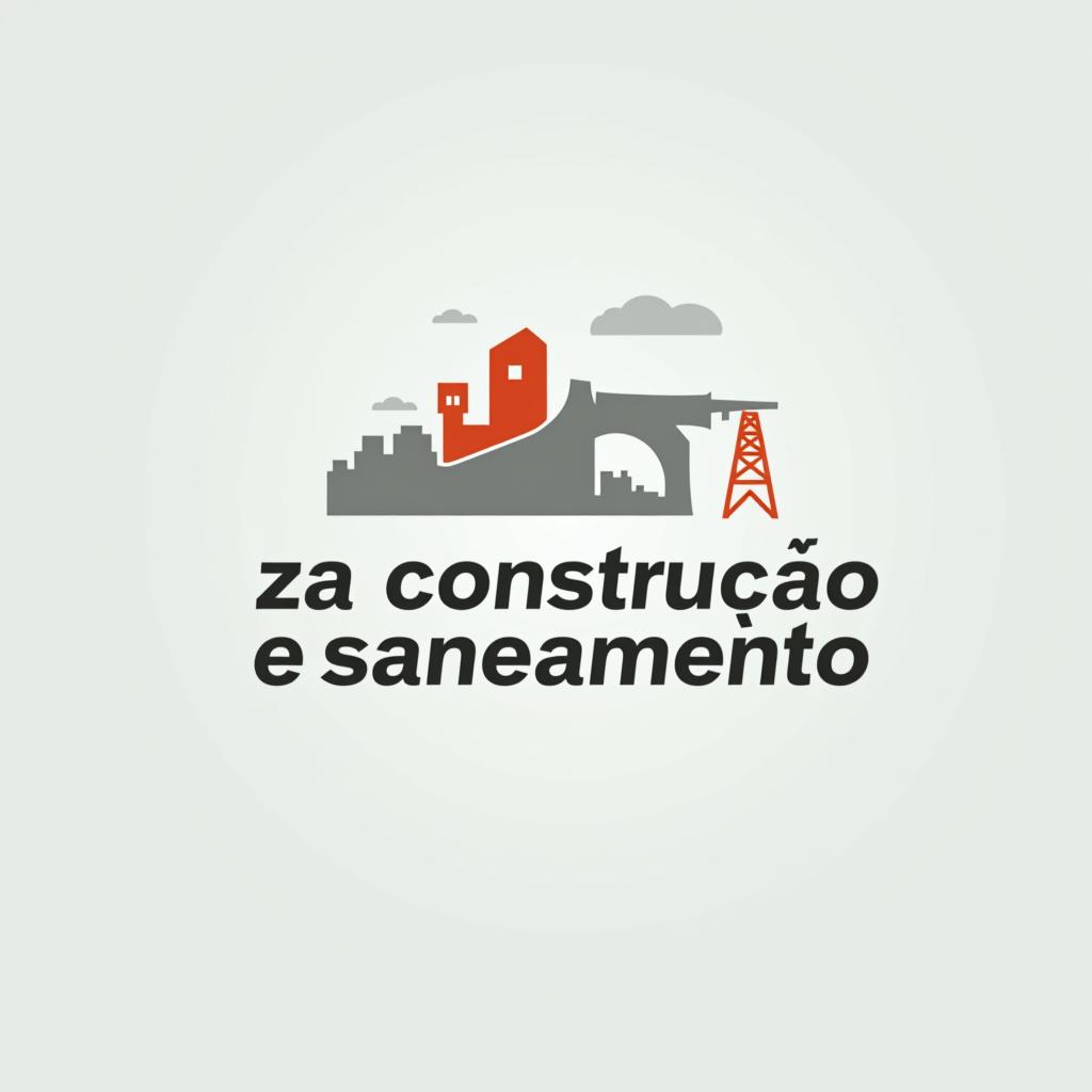  design a logo, , with the text 'za construção e saneamento '.