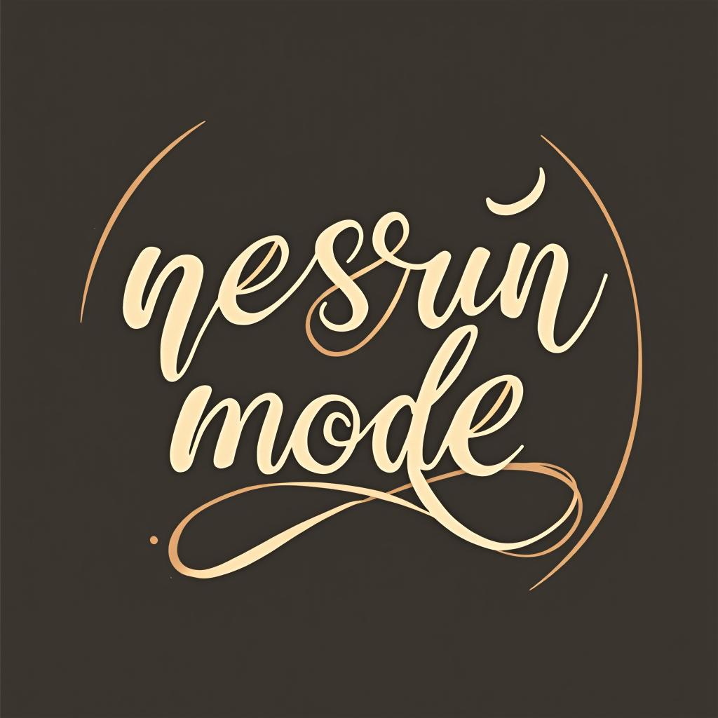  design a logo, in a realism style. erstelle mir ein logo für ein kleider laden im luxus style , with the text 'nesrin mode '.