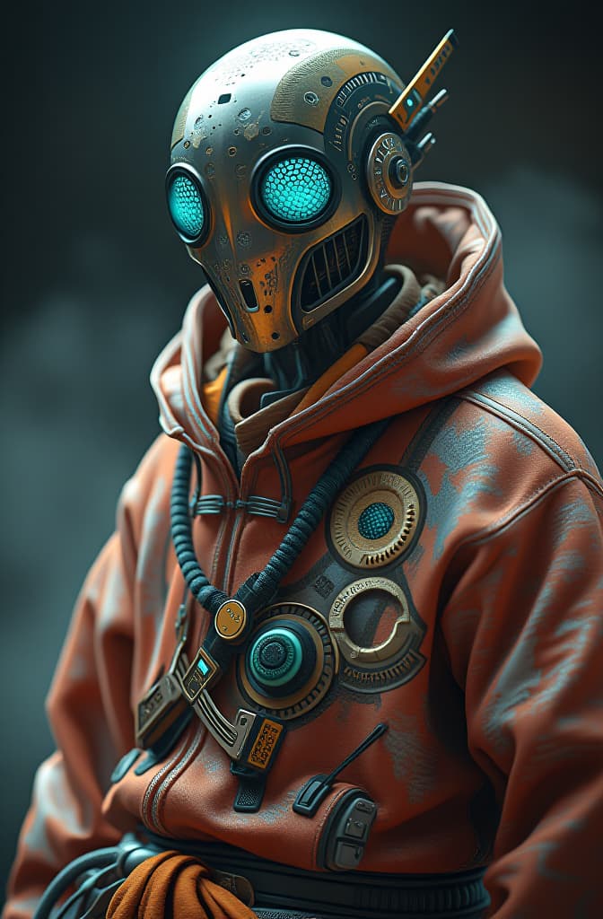  create a trash tekno japanees dj robot hyperrealistic, full body, detailed clothing, highly detailed, cinematic lighting, stunningly beautiful, intricate, sharp focus, f/1. 8, 85mm, (centered image composition), (professionally color graded), ((bright soft diffused light)), volumetric fog, trending on instagram, trending on tumblr, HDR 4K, 8K