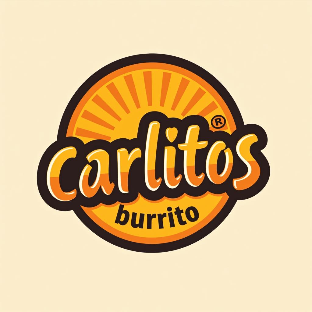  design a logo, , with the text 'carlitos’ burritos '.