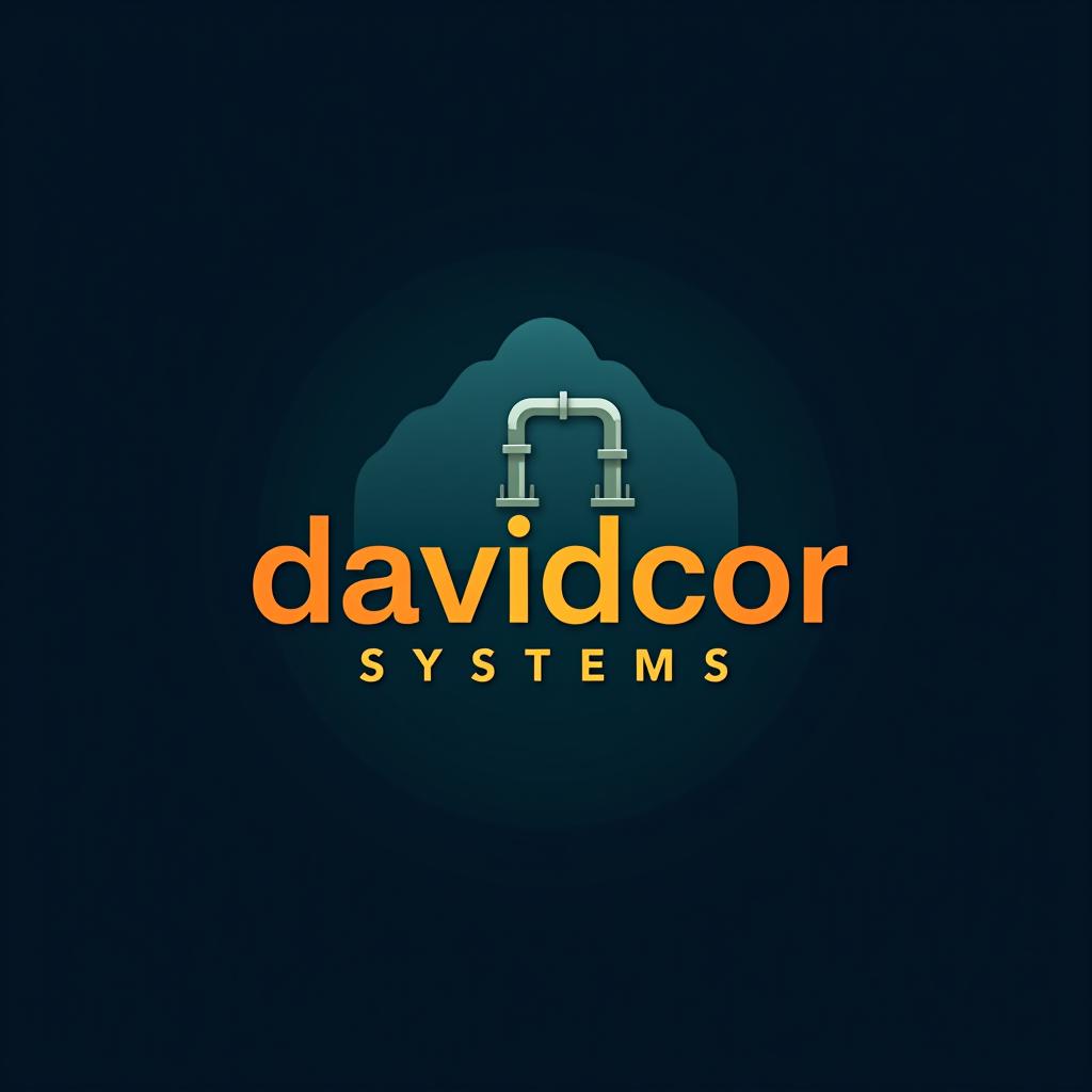  design a logo, make a logo for a pipeline company , with the text 'davidcor systems'.