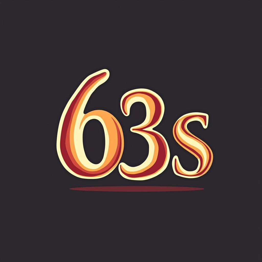  design a logo, 63s, with the text '63s'.