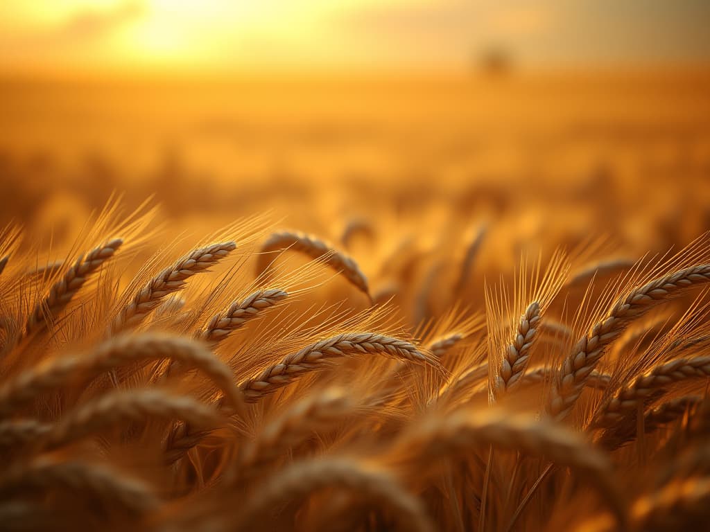  high resolution photo of amber waves of grain, beautiful field of wheat growing