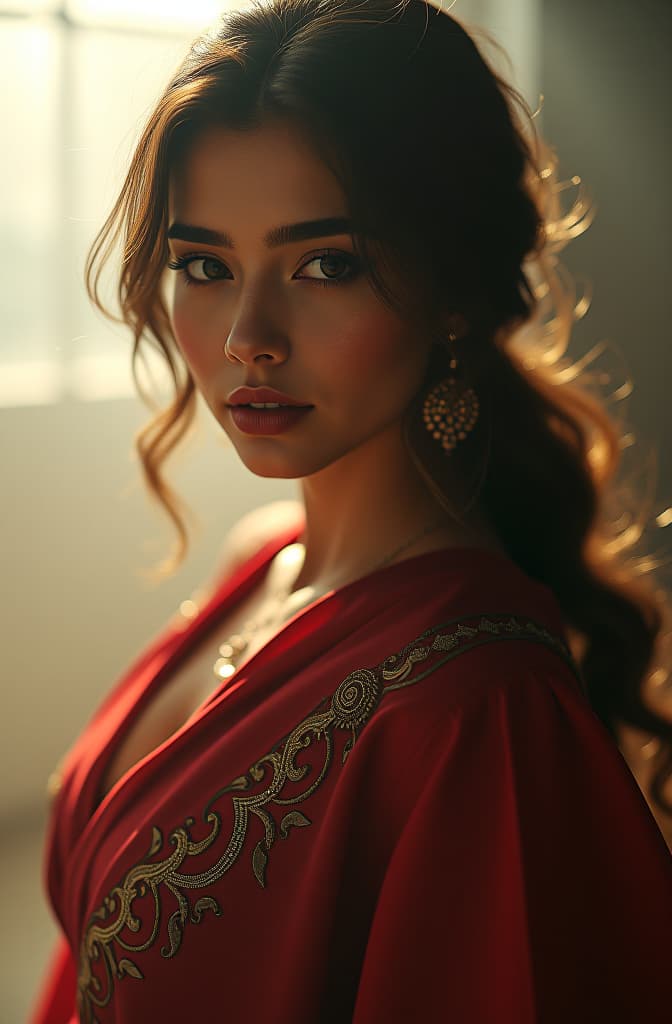  mujer es t hyperrealistic, full body, detailed clothing, highly detailed, cinematic lighting, stunningly beautiful, intricate, sharp focus, f/1. 8, 85mm, (centered image composition), (professionally color graded), ((bright soft diffused light)), volumetric fog, trending on instagram, trending on tumblr, HDR 4K, 8K