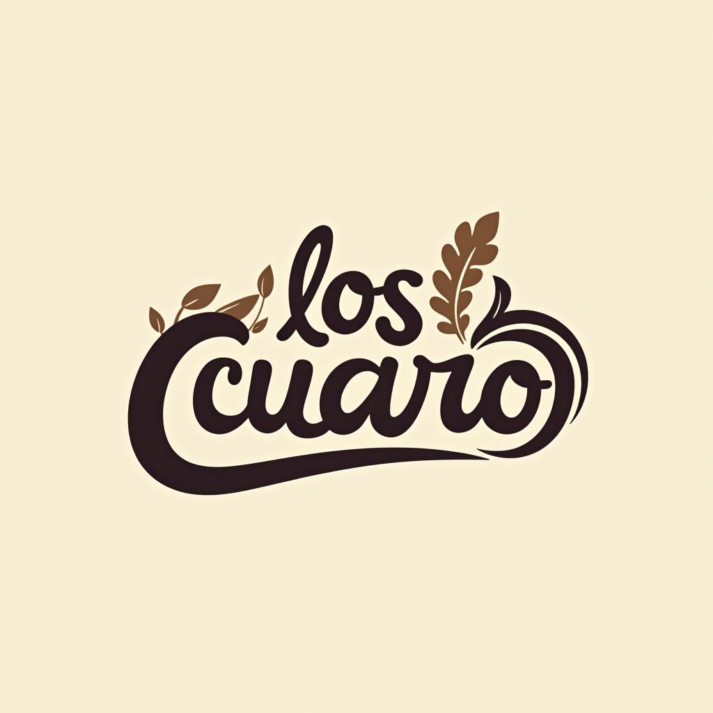  design a logo, , with the text 'los cuatro '.