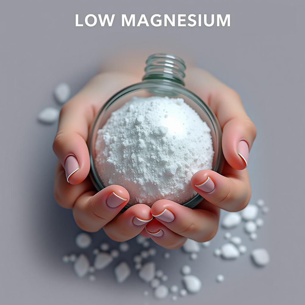  low magnesium levels in the body.