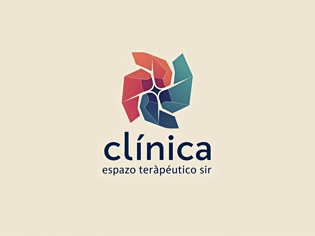  design a logo, in a origami style. clínica multidisciplinar de cuidados com a mente , with the text 'espaço terapêutico sir '.