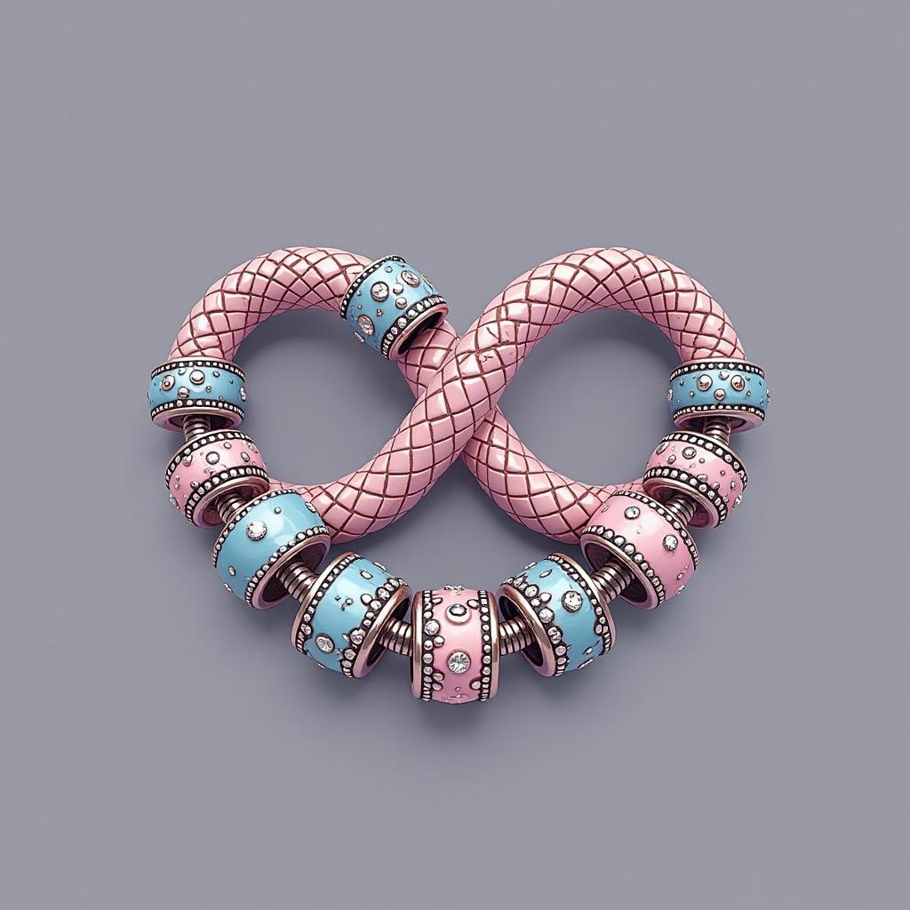  design a logo, logotipo de pulseras y charms pandora colores pastel , with the text 'infinity jewelry shop a&a'.