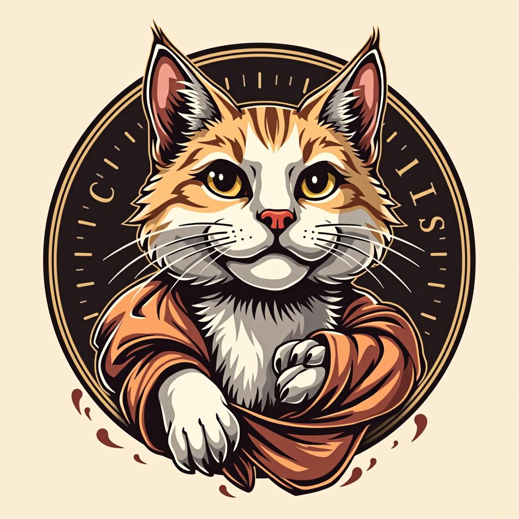  aphrodite, text 'cat studio', (logo:1.15), hq, hightly detailed, 4k