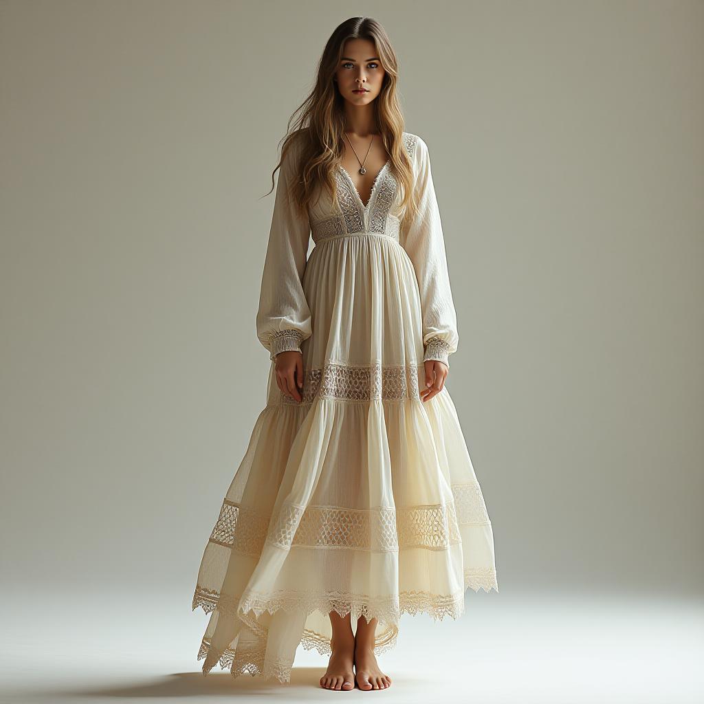  "product shot of an unusual boho summer dress made of linen, neutral background, bizarre product photography, designed in the style of zimmermann."  hyperrealistic, full body, detailed clothing, highly detailed, cinematic lighting, stunningly beautiful, intricate, sharp focus, f/1. 8, 85mm, (centered image composition), (professionally color graded), ((bright soft diffused light)), volumetric fog, trending on instagram, trending on tumblr, HDR 4K, 8K