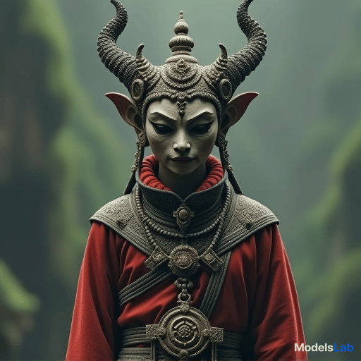  thai style ancient creature hyperrealistic, full body, detailed clothing, highly detailed, cinematic lighting, stunningly beautiful, intricate, sharp focus, f/1. 8, 85mm, (centered image composition), (professionally color graded), ((bright soft diffused light)), volumetric fog, trending on instagram, trending on tumblr, HDR 4K, 8K