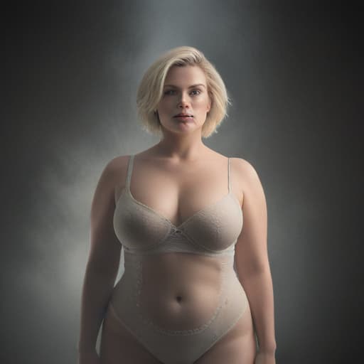 an ultra realistic photo of beautiful woman, and A blonde bbw milf with short hair, that suck a big black cock one person symmetrical balance, in-frame hyperrealistic, full body, detailed clothing, highly detailed, cinematic lighting, stunningly beautiful, intricate, sharp focus, f/1. 8, 85mm, (centered image composition), (professionally color graded), ((bright soft diffused light)), volumetric fog, trending on instagram, trending on tumblr, HDR 4K, 8K
