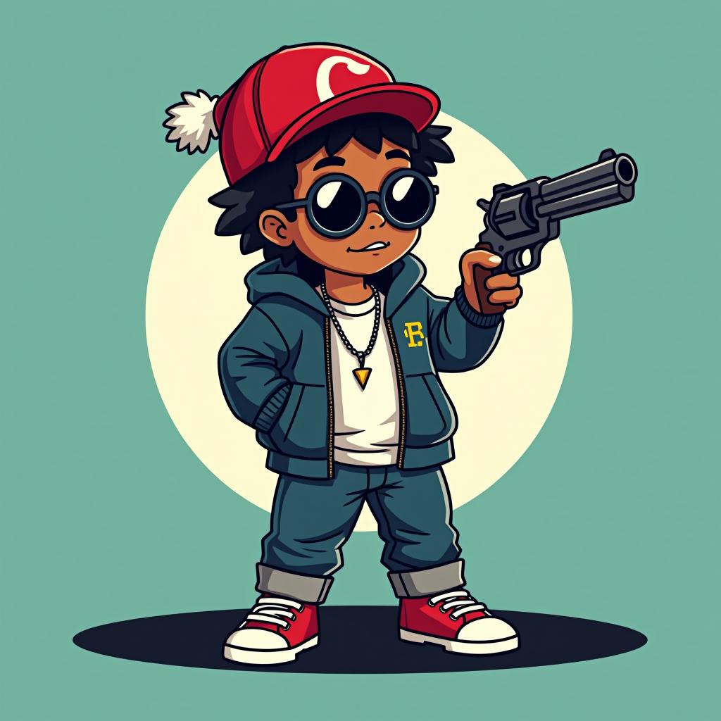  chisco kid the revolver rapper , (logo:1.15), hq, hightly detailed, 4k