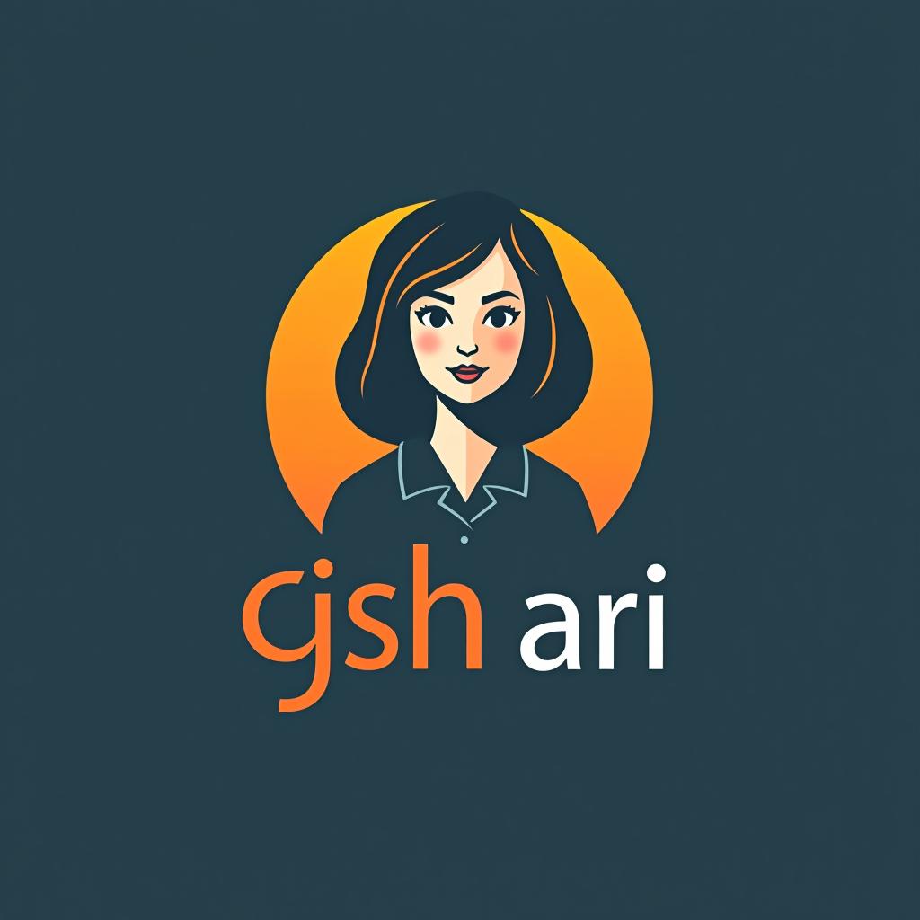  design a logo, un logo de una persona que represente el reclutamiento de candidatos para ofertas laborales, with the text 'gsh ari'.