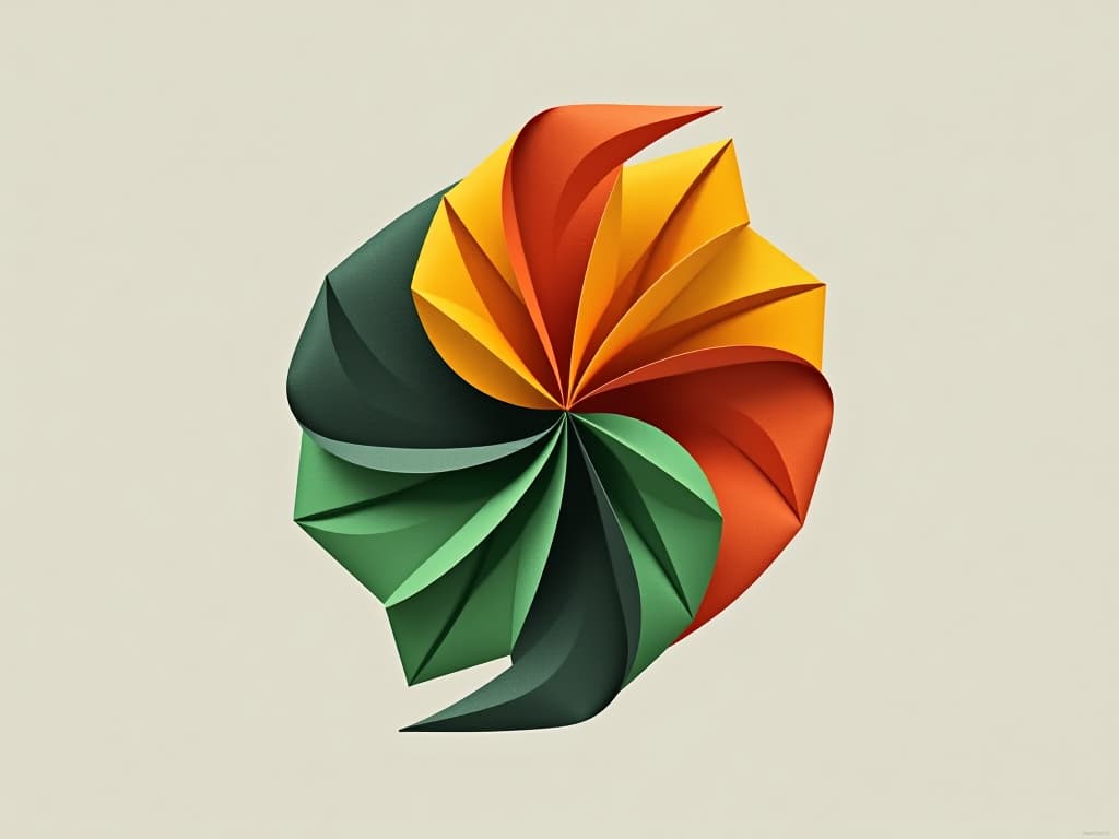  design a logo, in a origami style. génie, excellence, créateur , with the text 'ala africa rdc'.