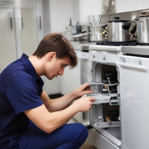 A generic local business related image of a person at work on Appliance Service