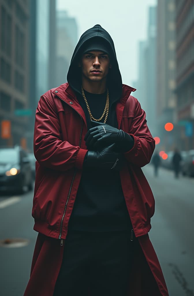  eminem review hyperrealistic, full body, detailed clothing, highly detailed, cinematic lighting, stunningly beautiful, intricate, sharp focus, f/1. 8, 85mm, (centered image composition), (professionally color graded), ((bright soft diffused light)), volumetric fog, trending on instagram, trending on tumblr, HDR 4K, 8K