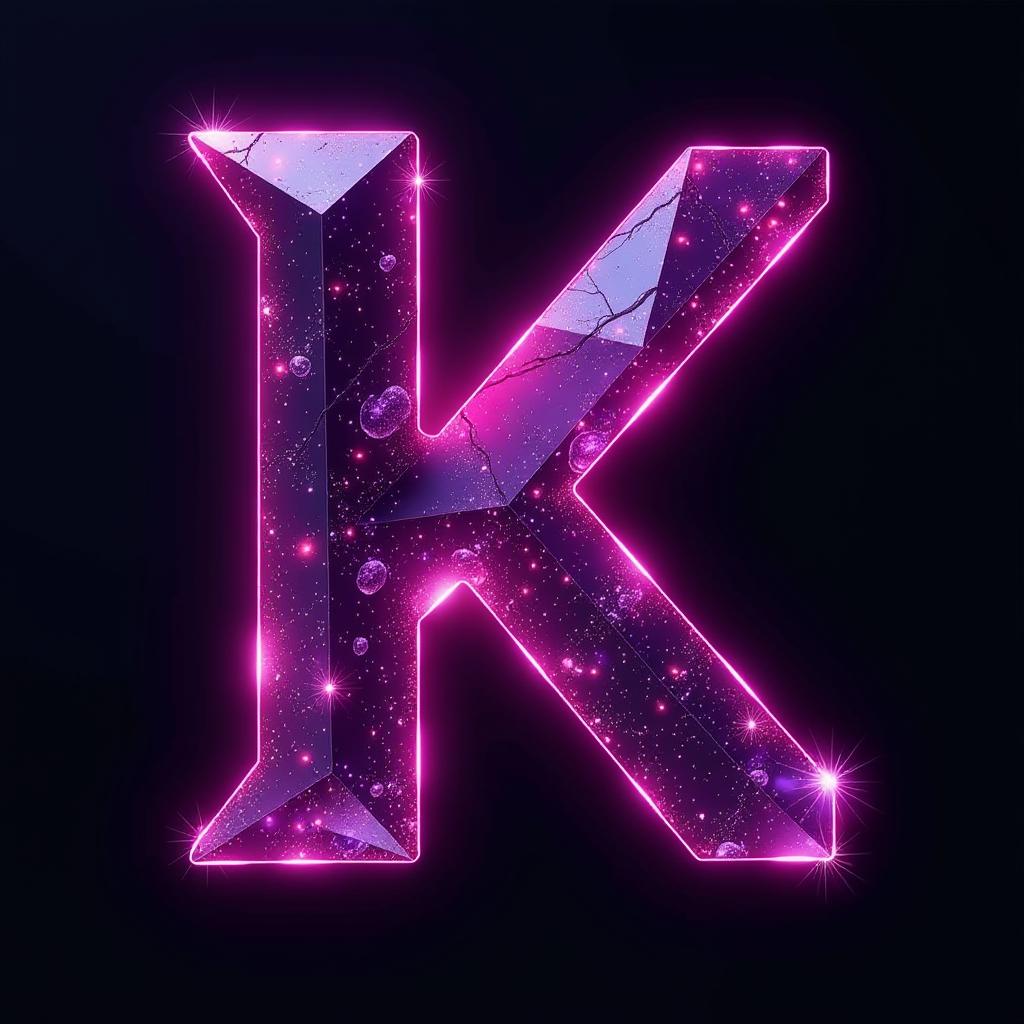  neonpunk style stylized image of the letter "k". ((cyrillic)) digital image with double exposure. (vector art) contour (from the letter "e": 1.7) :: filled with pattern. hyperdetailing. air. surrealist abstraction, crystal, transparency, crystals, diamonds, ornament . cyberpunk, vaporwave, neon, vibes, vibrant, stunningly beautiful, crisp, detailed, sleek, ultramodern, magenta highlights, dark purple shadows, high contrast, cinematic, ultra detailed, intricate, professional