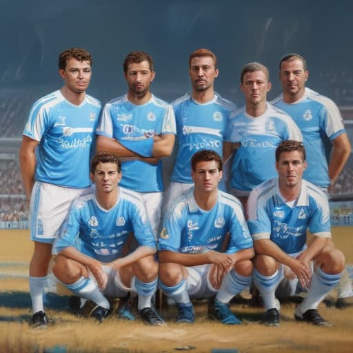 Olympique de Marseille in Peinture à l'huile style