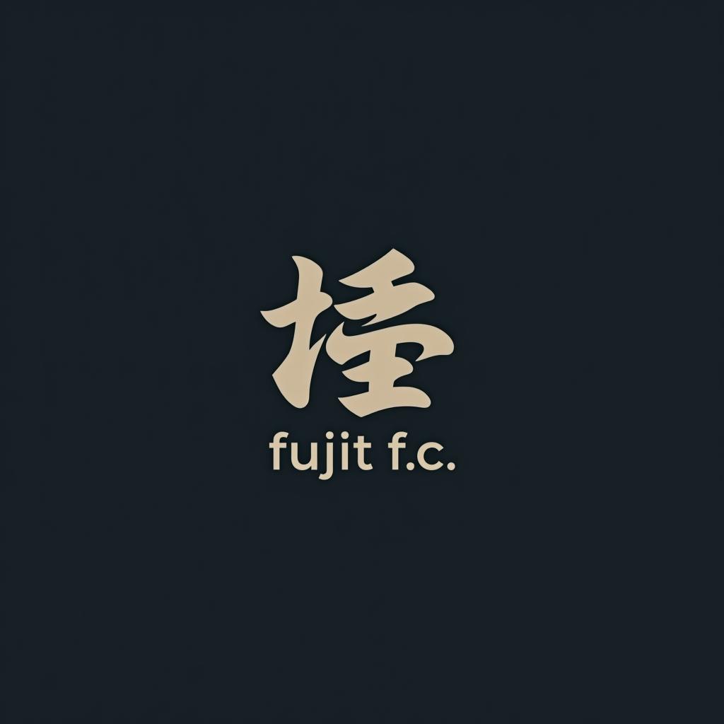  design a logo, 可愛い魚 , with the text 'fujit f.c'.