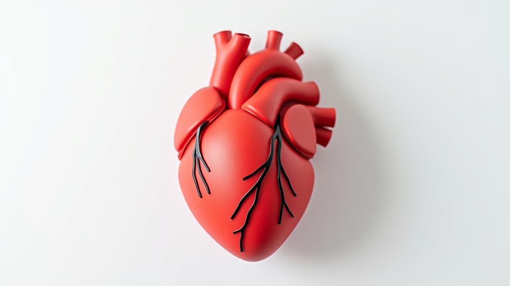  heart model on a white background.