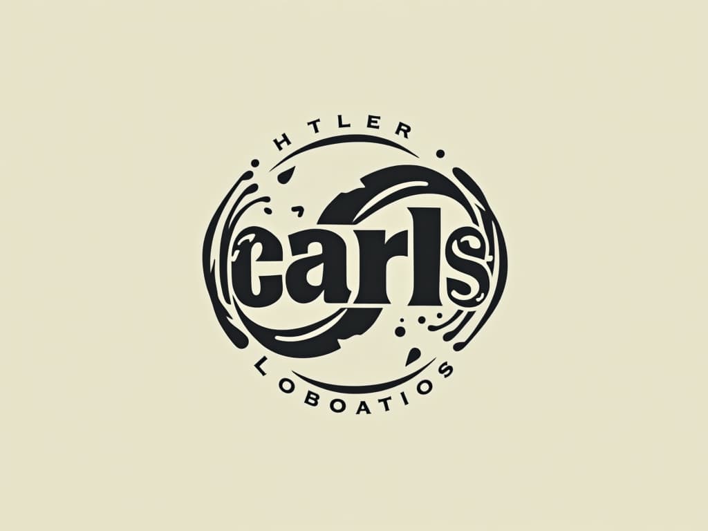  design a logo, in a threedrender style. logo de nombre “carls” laboratorios , with the text 'hitler'.