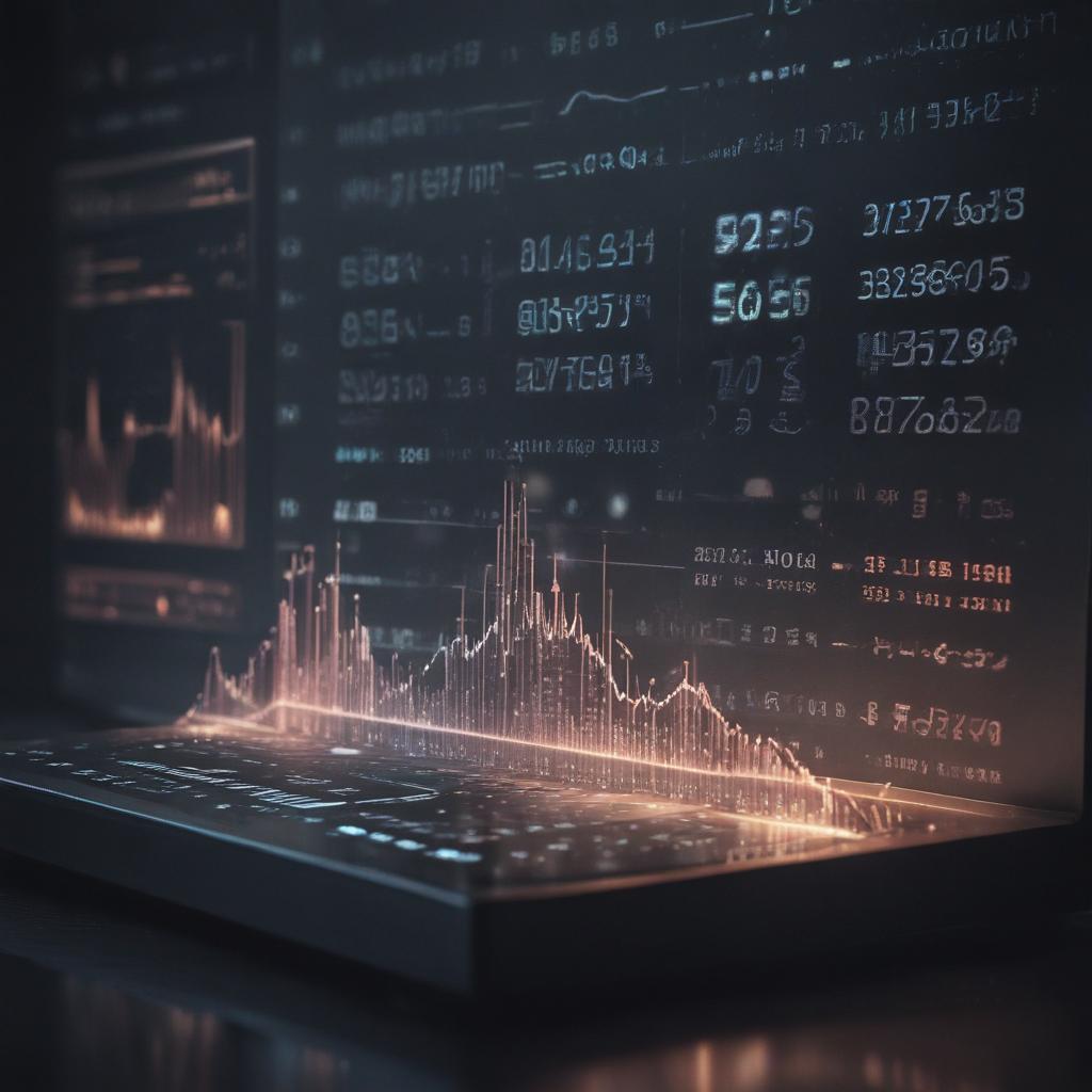 A close up of a digital scale displaying fluctuating weights represented by glowing numbers and symbols, surrounded by a matrix of data streams and algorithms, sleek and modern interface design, minimalist cyber art"in the style of technical diagrams, with clean lines, minimalistic design, and a monochromatic color scheme"This image is a breathtaking painting that captures the magical scene with vivid detail. The overall composition is spellbinding, showcasing a perfect harmony. photorealism fantasy, unreal engine 5, concept hyperrealistic, full body, detailed clothing, highly detailed, cinematic lighting, stunningly beautiful, intricate, sharp focus, f/1. 8, 85mm, (centered image composition), (professionally color graded), ((bright soft diffused light)), volumetric fog, trending on instagram, trending on tumblr, HDR 4K, 8K