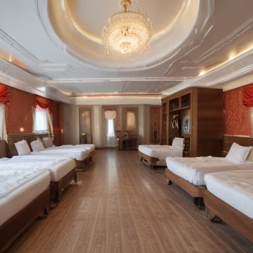 huge family hotel room with details of Chuvash Republic