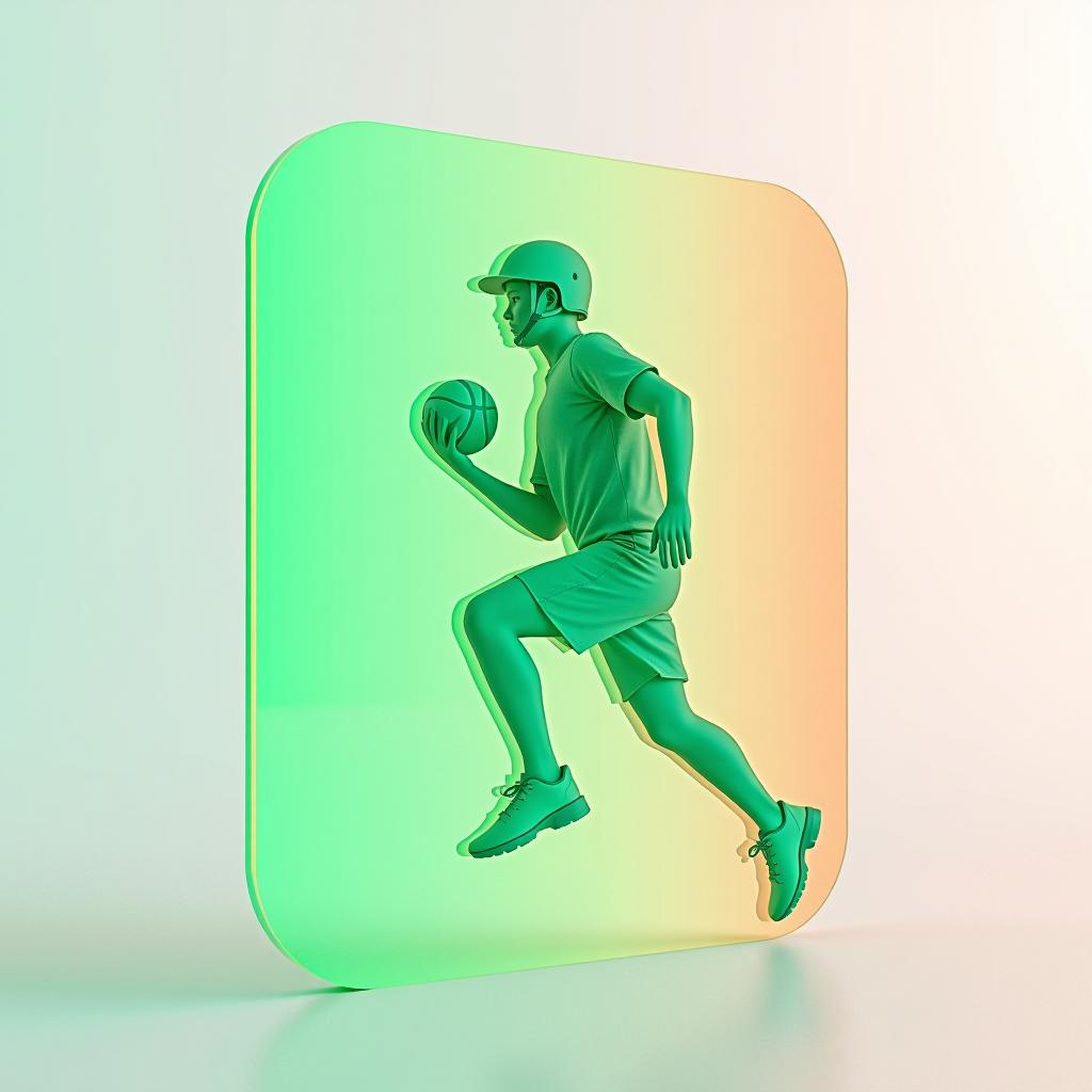  [sports] icon, green gradient, white background, frosted glass, transparent sense of science and technology, ultra minimalistic appearance, bright color, studio lighting, peach and white background, industrial design, lots of details, ultra high definition, dribble, pinterest, ray tracing, isometric view, blender, c4d, visualization tool oc seed 3062166470 version 6.0 raw style hyperrealistic, full body, detailed clothing, highly detailed, cinematic lighting, stunningly beautiful, intricate, sharp focus, f/1. 8, 85mm, (centered image composition), (professionally color graded), ((bright soft diffused light)), volumetric fog, trending on instagram, trending on tumblr, HDR 4K, 8K