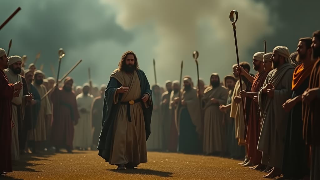  history of biblical times, lot stepping outside his home, pleading with the angry mob, illustrating the severity of the situation. hyperrealistic, full body, detailed clothing, highly detailed, cinematic lighting, stunningly beautiful, intricate, sharp focus, f/1. 8, 85mm, (centered image composition), (professionally color graded), ((bright soft diffused light)), volumetric fog, trending on instagram, trending on tumblr, HDR 4K, 8K