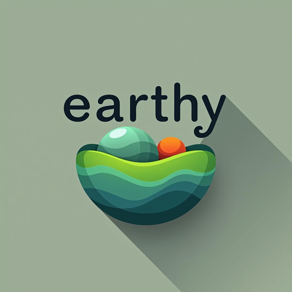  design a logo ; logo text title should be 'earthy planets'. earth logo, minimal modern style