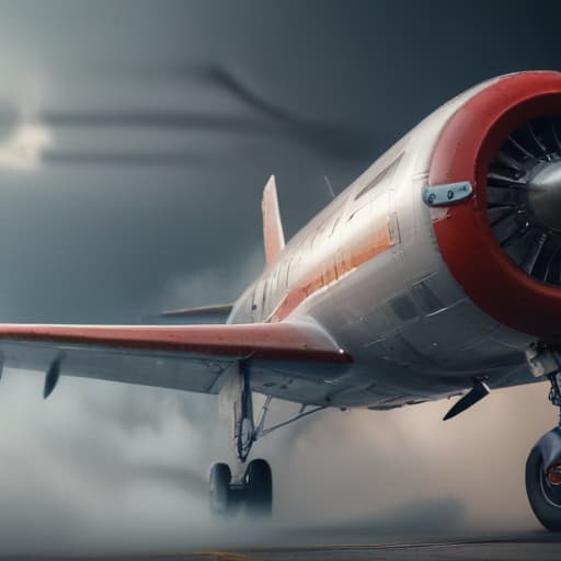 aeroplane hyperrealistic, full body, detailed clothing, highly detailed, cinematic lighting, stunningly beautiful, intricate, sharp focus, f/1. 8, 85mm, (centered image composition), (professionally color graded), ((bright soft diffused light)), volumetric fog, trending on instagram, trending on tumblr, HDR 4K, 8K