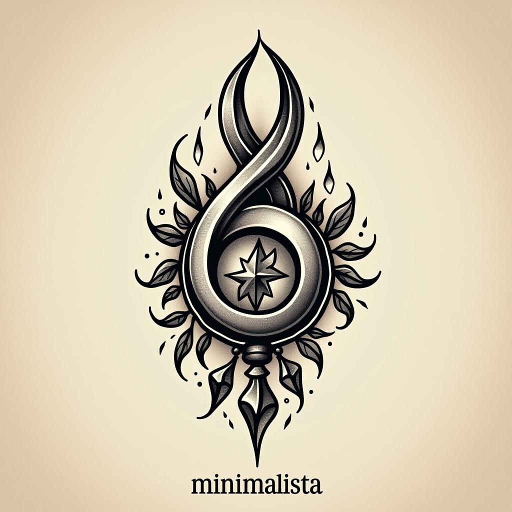  design a logo, arte tattoo figueroa , with the text 'tattoo minimalista'.