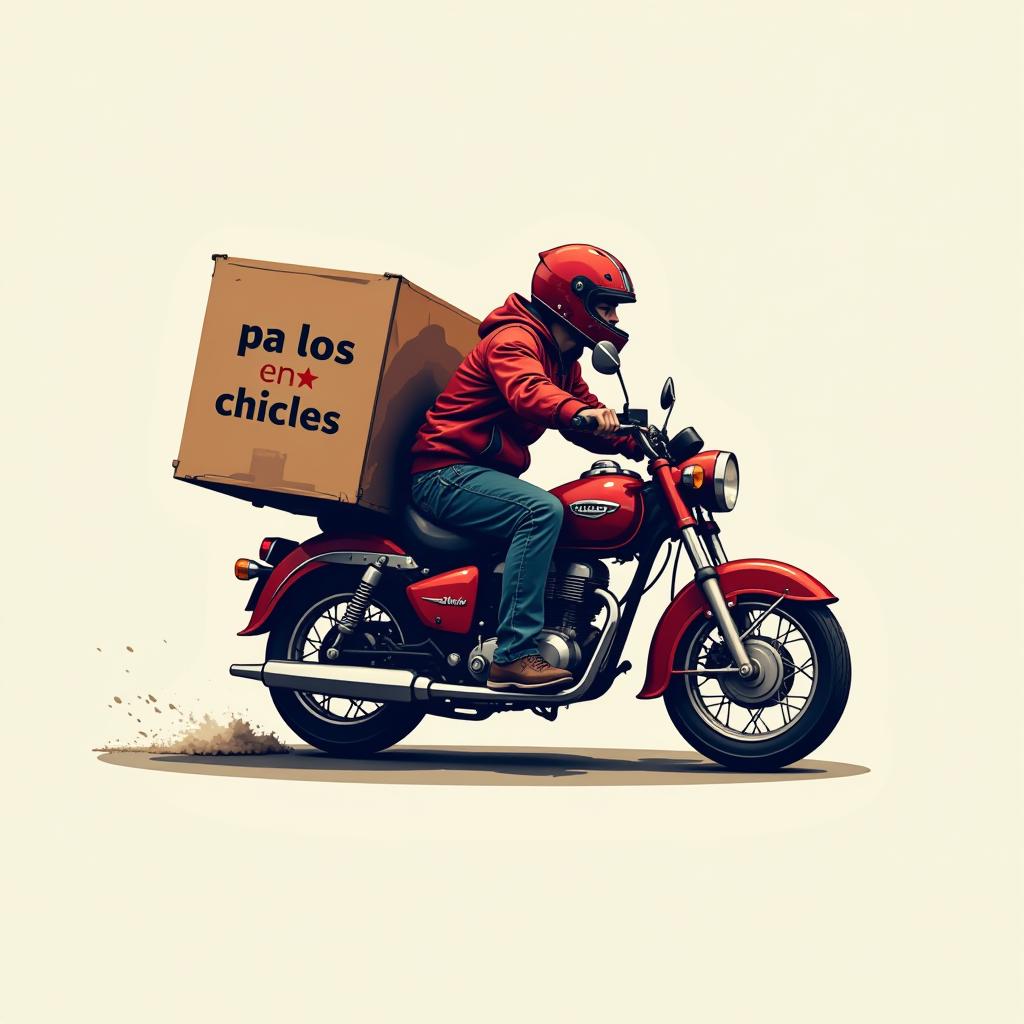  design a logo, es un logo para delivery en moto , with the text 'pa los chicles '.