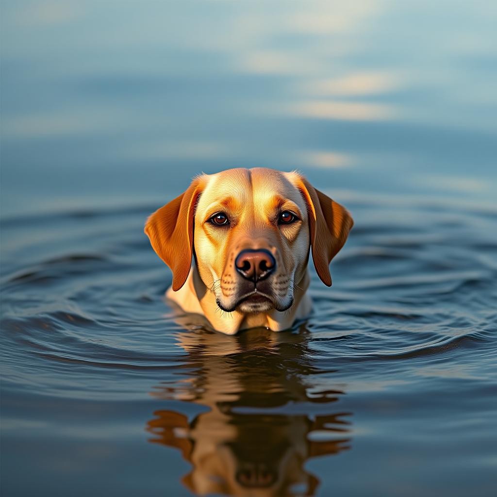  dog in the water