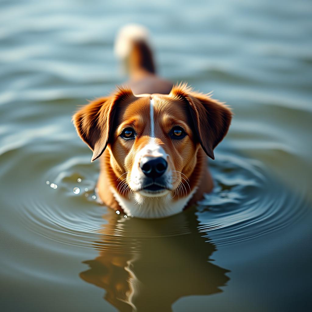  dog in the water